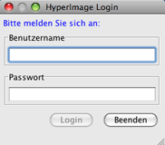 HyperImage Login Window